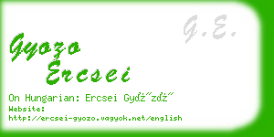 gyozo ercsei business card